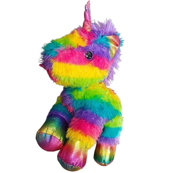 Rainbow Fluffy Plushie Stuffed Animal - Picture 1 of 5